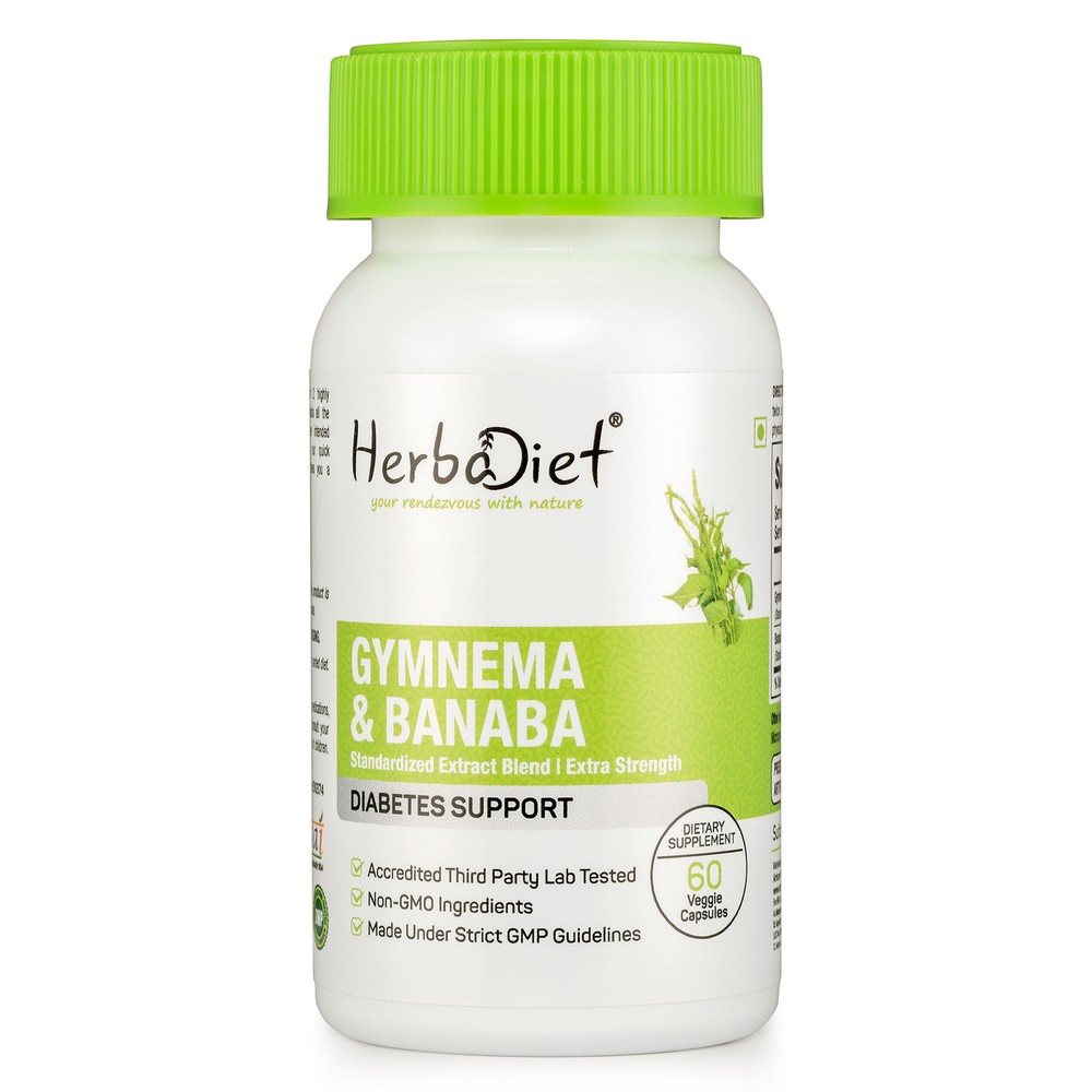 Blood Sugar Support Glucose Metabolism Capsules Weight Loss w/ Gymnema & Banaba