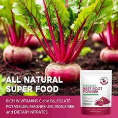 Organic Beet Root Powder Raw Non GMO Pure Beta Vulgaris Nitric Oxide Booster