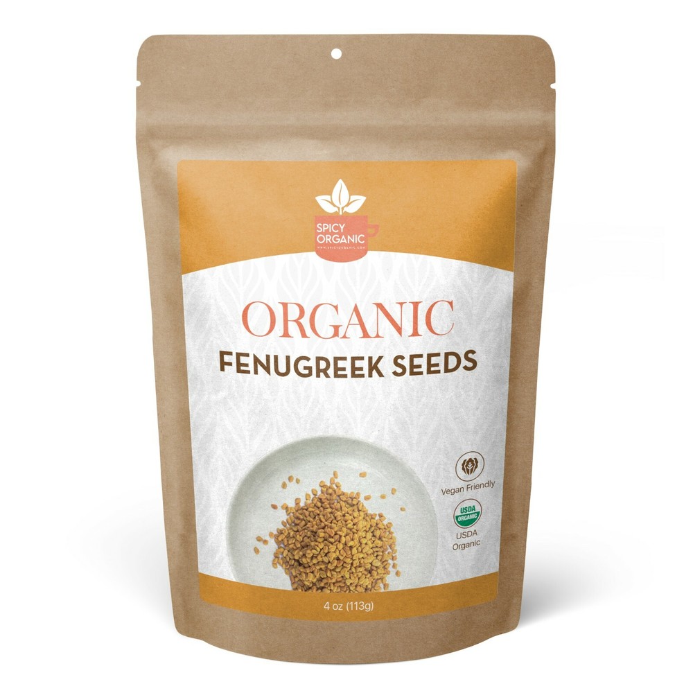 Organic Fenugreek Seeds (4 OZ) – Gluten Free , Non-GMO Fresh Methi Seeds Whole
