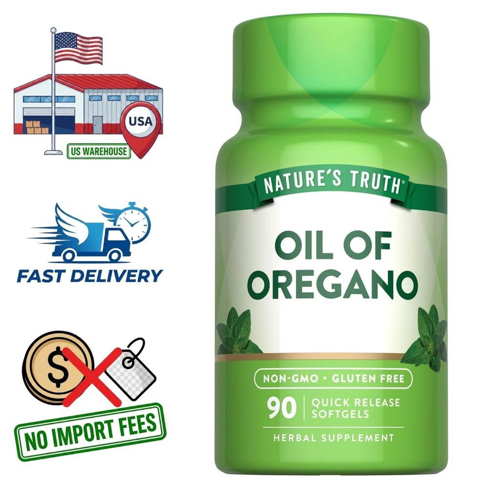 Oil of Oregano Extract 4000mg | Natural Carvacrol Supplement | 90 Softgels