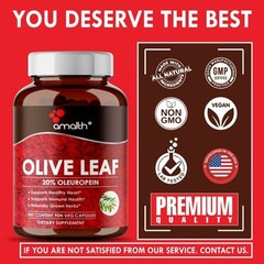 Olive Leaf Extract 500mg 90 Capsules 20% Oleuropein Europaea Olea Immune Support