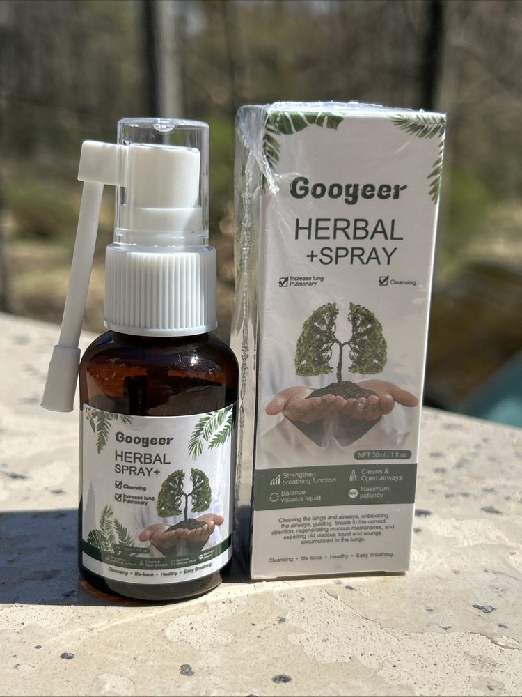 Googeer 30ml Herbal Lung Cleanse Spray Oral Relieve Sore Throat Dry Cough Smooth
