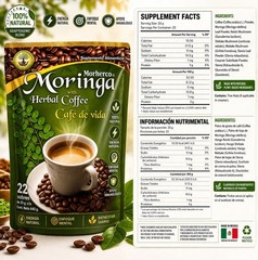 Moringa Herbal Coffee 44 Sachets 4 In 1 Reishi Shiitake Nutrition, Detox,Energy