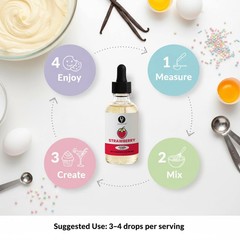 Dolce Flav Strawberry Extract – 2 Ounce Oil-Soluble Kosher, Sugar-Free, 2 Oz.