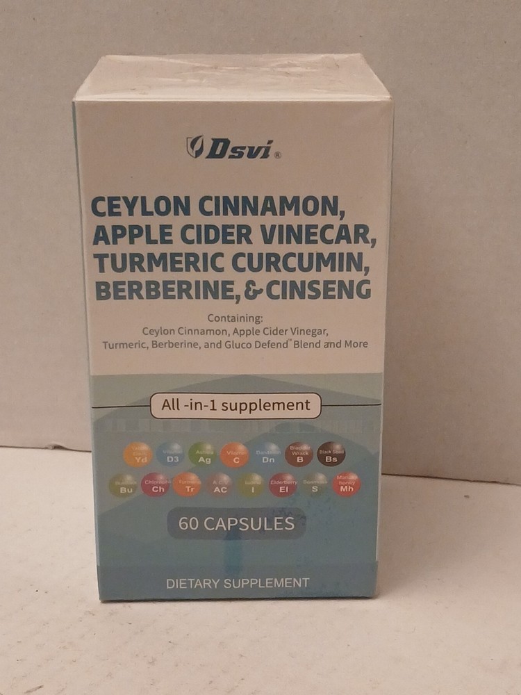 Apple Cider Vinegar, Beberine, and Extra 60 Capsules BB: 12/26