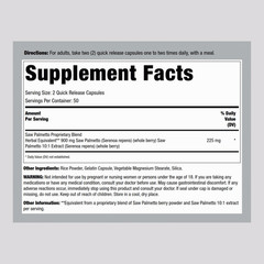 Saw Palmetto Capsules 900mg | 100 Count | for Men & Women, Non-GMO | by Lindberg
