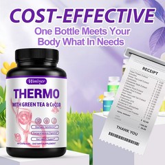 Himiyer Thermo Capsules Green Tea CoQ10 Gut Digest Support 60ct