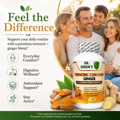 2 Bottles Turmeric Ginger Glucosamine Chondroitin MSM Black Pepper 200 Capsules