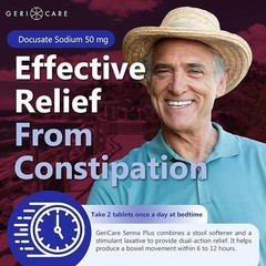 GeriCare Senna Plus Natural Laxative with Stool 200 Count (Pack of 1)