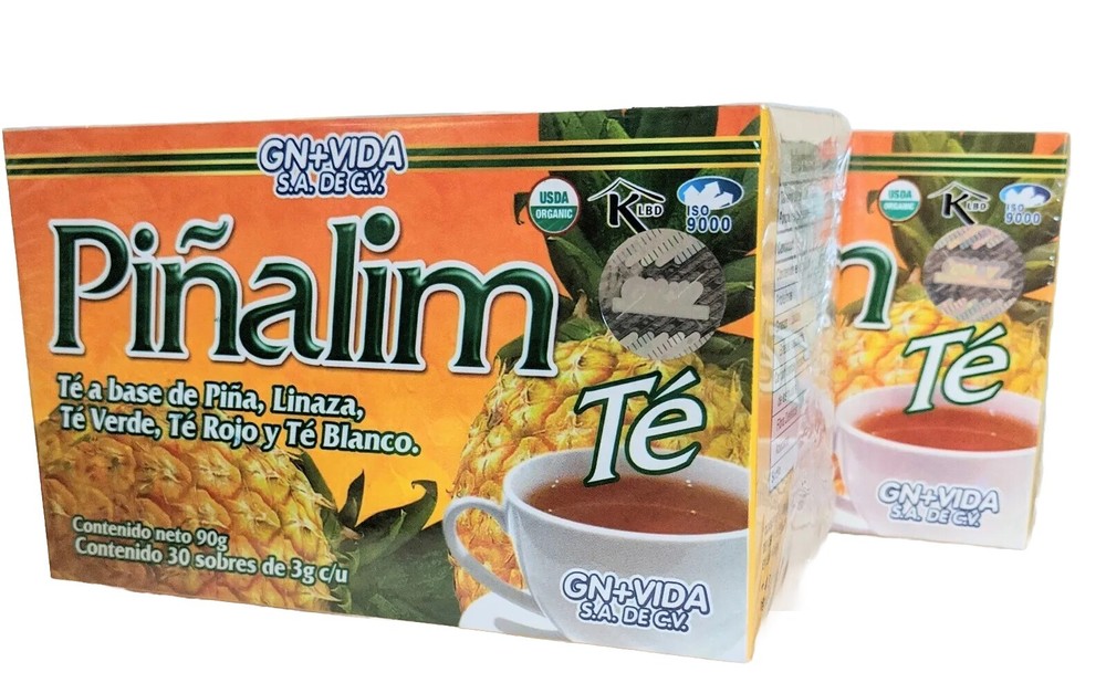 2 PACK! Te Pinalim Tea GN+Vida ENVIO GRATIS 60 days Pinalim Pineapple Diet