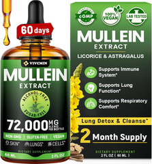 Mullein Drops for Lungs with Licorice & Astragalus, Respiratory & Immune Support
