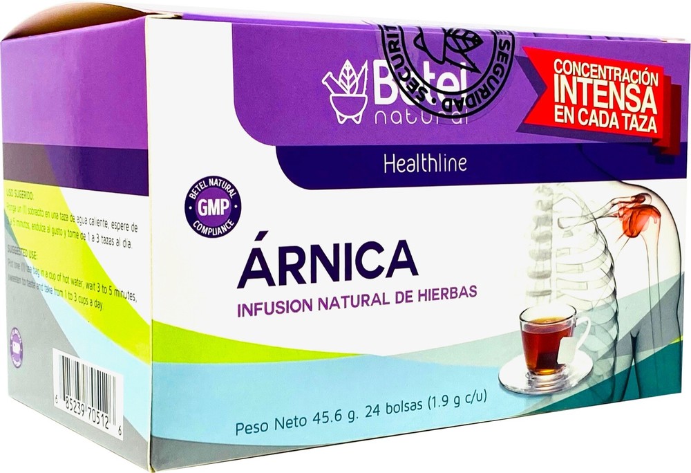 Premium Arnica Tea by Betel Natural – Inflammation and Pain Support 24 Tea Bags