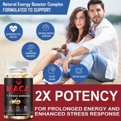Maca Root With KSM Ashwagandha, Panax Ginseng & Black Pepper – 12000mg Capsules