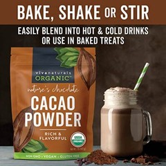 Organic Cacao Powder, 2Lb – Unsweetened Cocoa Powder with Rich Dark Chocolate Fl