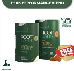 Root Labs 10-1 Alpha Shilajit | 4000mg Shilajit Sea Moss | 1600mg Ashwagandha Gu