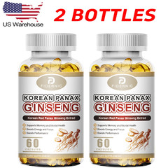 Korean Panax Ginseng – Supports Mental & Physical Energy NON-GMO Gluten-Free