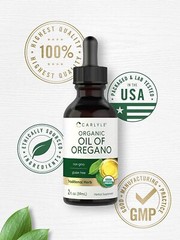 Organic Oil of Oregano | 2 fl oz Liquid | Vegan, USDA Certified | by Carlyle