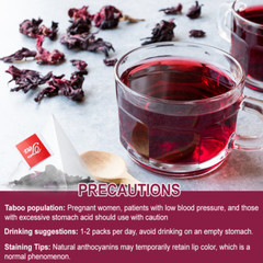 Organic Hibiscus Flower Tea (Hibiscus sabdariffa) – 24 Tea Bags – Free Shipping