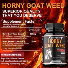 Horny Goat Weed Capsules – Men’s Health,Testosterone Booster, Energy & Endurance