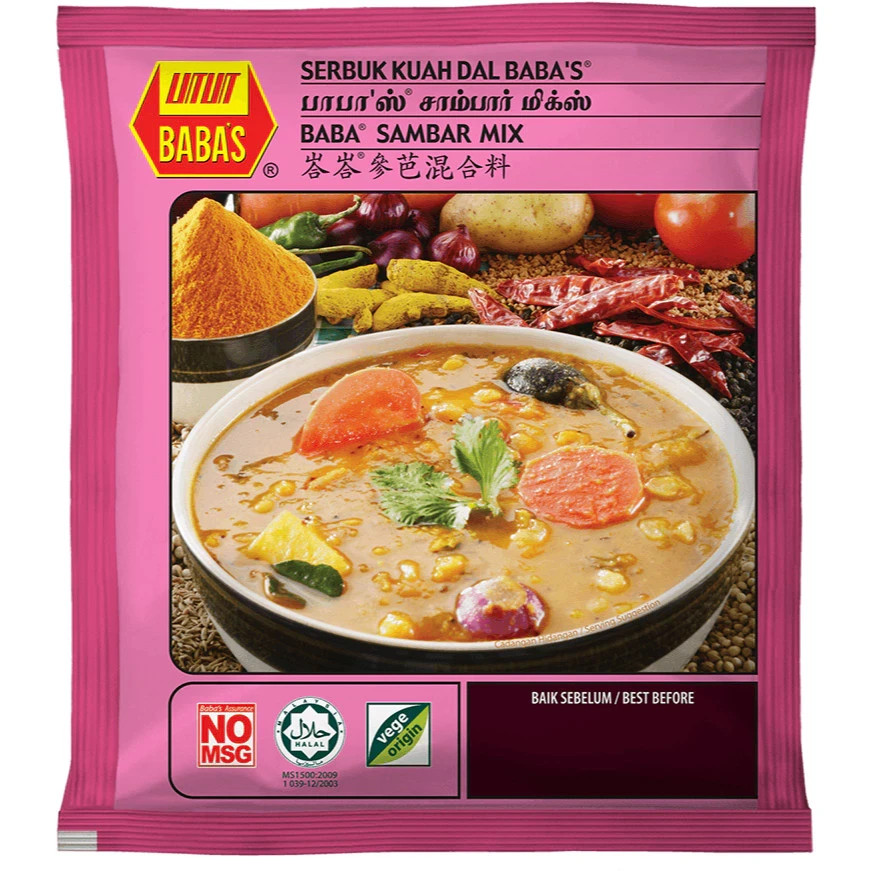 BABA’s Sambar Mix Powder, Aromatic and Spicy | Serbuk Kuah Dal 125g