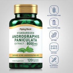 Andrographis Paniculata 8000mg | 120 Capsules | Non-GMO | by Piping Rock