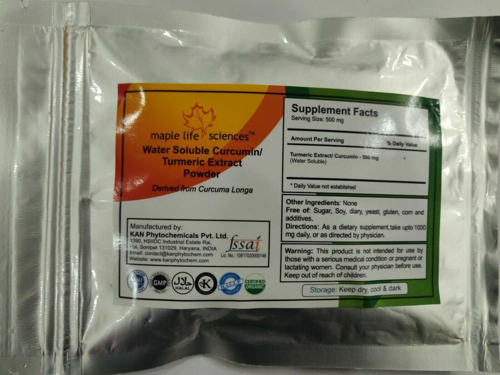 WATER SOLUBLE CURCUMIN Extract Powder Bioavailable TURMERIC Extract Curcumin