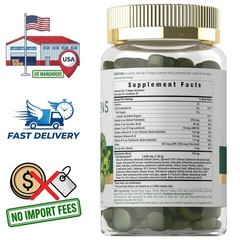 Supergreens w/Vitamins | 50 Gummies | Vegan, Non-GMO, Gluten Free | Apple Flavor