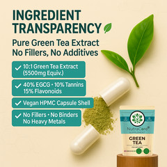 Green Tea Extract Capsule-5500mg-40% EGG, 10% Tannins, 15% Flavonoids-180Caps