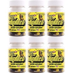 Yellow Hornet Nutritional Supplement 20 Count Pack of 6 Energy Booster Pills