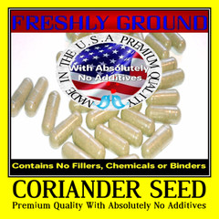 CILANTRO CORIANDER SEED With Absolutely No Additives Potency 100 Vegetarian Caps