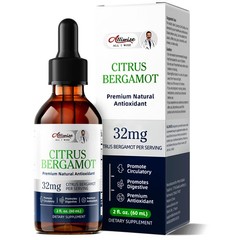 Citrus Bergamot Liquid Drops 2oz – 9-Herbal Blend for Heart,Digestion & Immunity