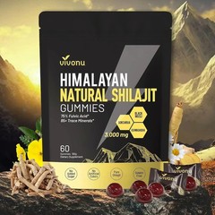 VivoNu Himalayan Shilajit Gummies 3000mg, Ashwagandha, Fulvic Acid, 60 Count …