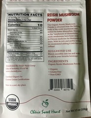 Cherie Sweet Heart Organic Reishi Mushroom Powder 3.5oz/100g Immune Boosting New