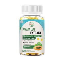 Papaya Leaf Extract Capsules – 600mg – 120 Count – Platelet & Digestive Support