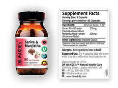 DR WAKDE’S Sariva & Manjistha Capsules | 60 Veg Caps | Ayurvedic Supplement |…