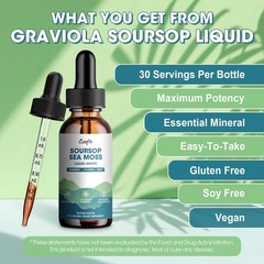 Unflavored Soursop Graviola Liquid Drop 2 Fl Oz