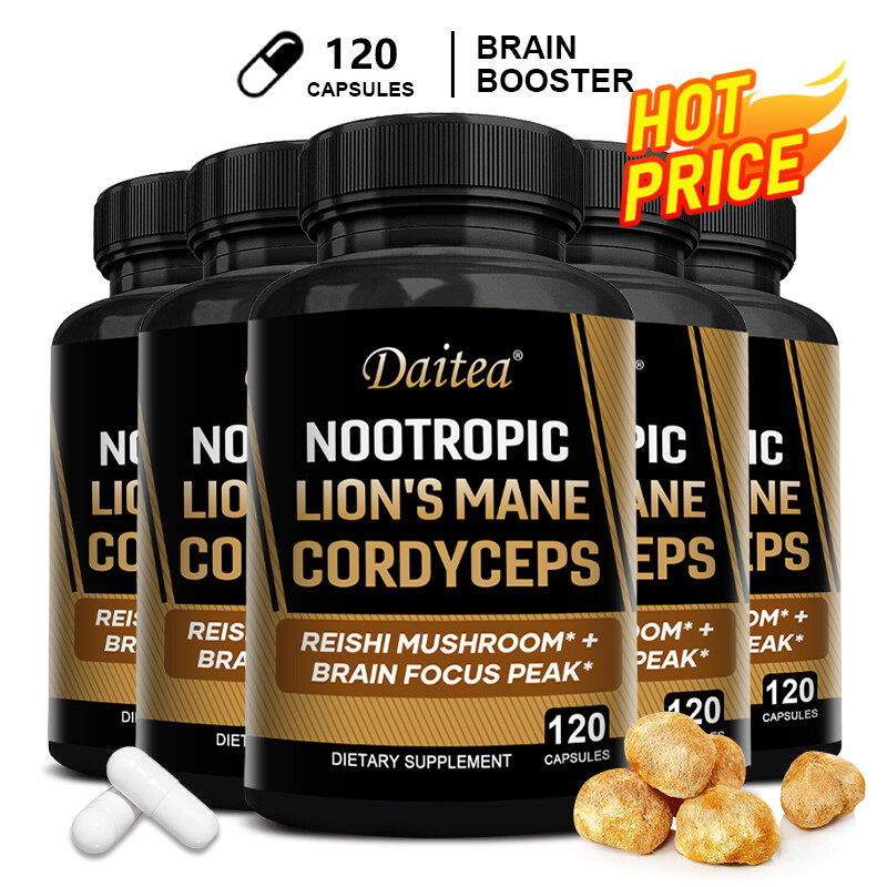 NOOTROPIC LION’S MANE CORDYCEPS extract Capsules-Healthy Brain&memory Supplement