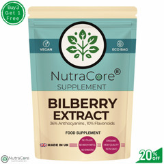 Bilberry Extract Capsules, 6000mg-(36% Anthocyanins)-100% Natural & Vegan-90Caps