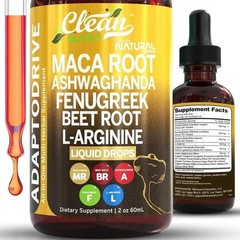 Organic Maca Root Liquid Drops Ashwagandha Fenugreek Beet Root and L-Arginine US