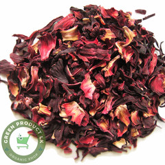 Dried Hibiscus Flowers | 100% Natural Organic Petals | Loose Leaf Red Herbal Tea