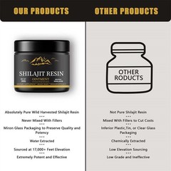 Pure 100% Himalayan Shilajit, Soft Resin, Organic, Extremely Potent, Fulvic Acid