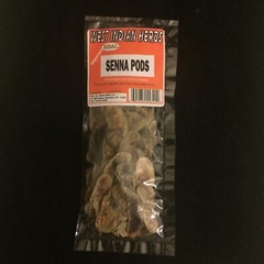Senna Pods “West Indian Herbs” brand 1 oz. (And 1/2 oz senna leaves free!)