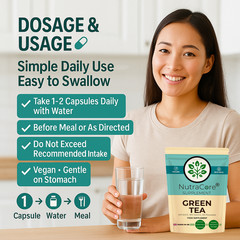 Green Tea Capsule-5500mg(40% EGG, 10% Tannins, 15% Flavonoids) Fat Burner-90Caps
