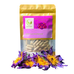 Natural Blue Lotus Flower Capsules (600mg) Nymphaea Caerulea Pure Herbal Organic