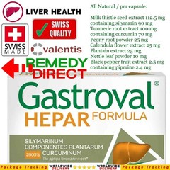 GASTROVAL HEPAR NATURAL FORMULA Liver Protection, Regeneration, Support, 30 Caps