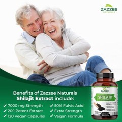 Zazzee 100% Pure Organic Himalayan Shilajit 201 Extract 7000 mg Strength per …