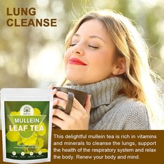 3x Mullein Leaf Tea – Natural Respiratory Support & Lung Health (50 Tea Bags)