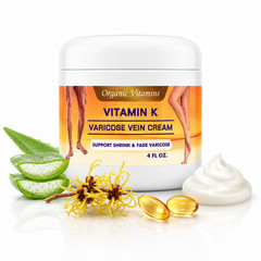 Vitamin K Cream Spider Varicose Veins Scars Rosacea Capillaries Dark Circles 4OZ
