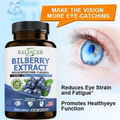 Bilberry Extract Rich in Anthocyanin and Flavonoids1200mg High Strength Eye Care