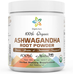 Certified Organic Ashwagandha Root Powder 8Oz -1/2Lb. Enhances Overall Health. 1